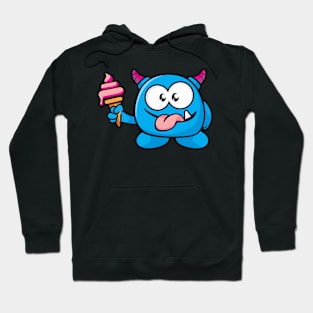 Cute Monster With Ice-cream Hoodie